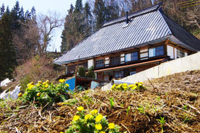 小谷村古民家再生梢乃雪外観初春10cm.jpg
